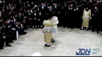 Thumbnail of Tosh Rebbe Dancing Mitzvah Tantz At His Einikel's Wedding - Sivan 5783