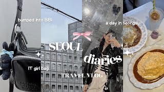 SEOUL diaries | spring  a day in seongsu, korea’s IT girl bag, bumped into BIBI, hongdae at night