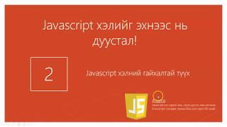 картинка: Хичээл №2 - Javascript хэлний гайхалтай түүх