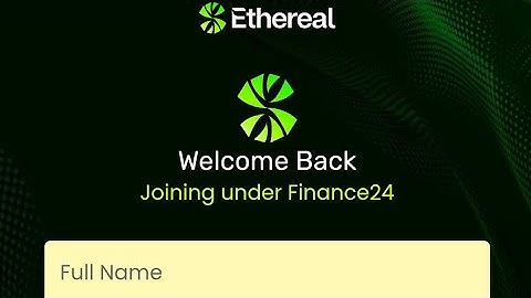 How To Register On Ethereal Platform || Ethereal Registration/Sign up