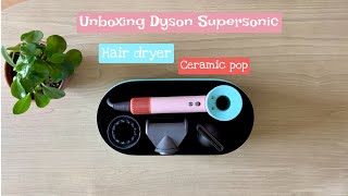 Unboxing Dyson Supersonic  hair dryer (ceramic pop)