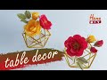 TABLE DECOR WITH JULIET ROSES | HANGING FLOWER |  GEOMETRY - Hana DIY