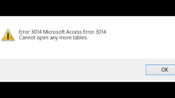 Fix Access Runtime Error 3014 Cannot Open Any More Tables
