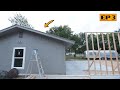 Framing Walls and Cutting Through the Metal Garage Roof | DIY Home Extension Ep 3