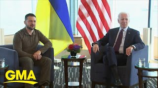 Zelenskyy meets with Biden and other world leaders at G7 l GMA