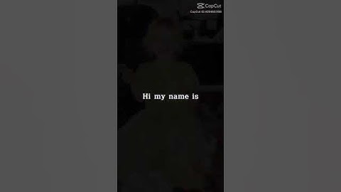 My Name Is Billie Capcut Template #3