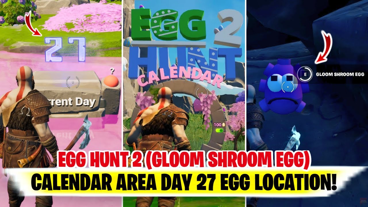 Fortnite Egg Hunt 2 GLOOM SHROOM EGG (Calendar Eggs DAY 27) GLOOM