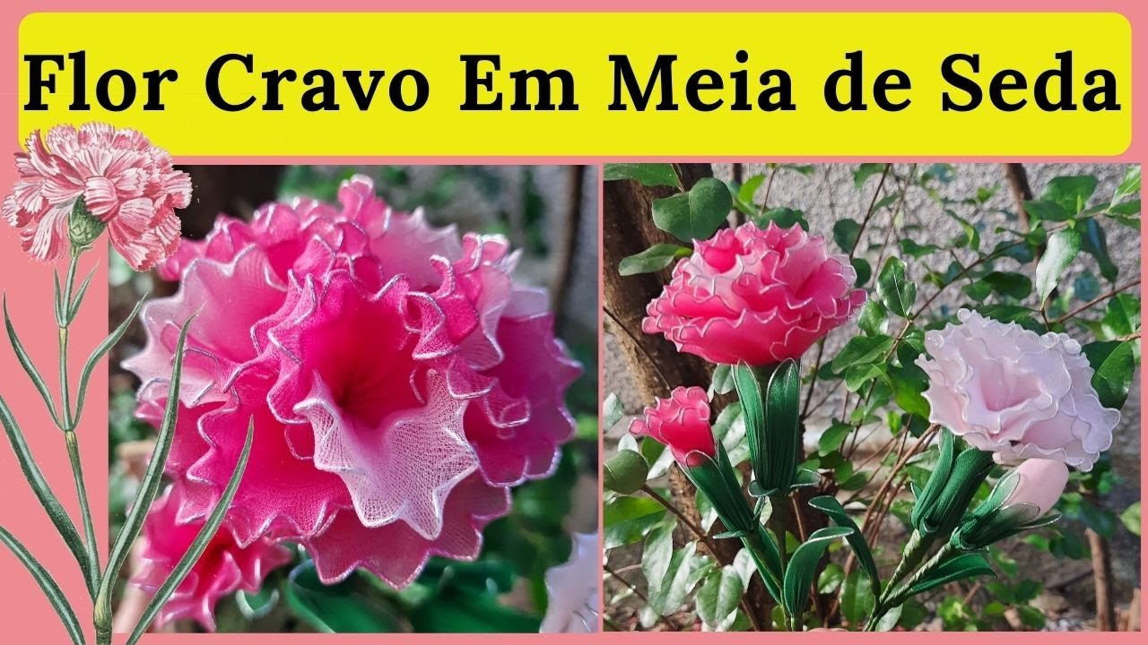 [FLOR EM MEIA DE SEDA] Como Fazer Flor Cravo em Meia de Seda Passo a Passo