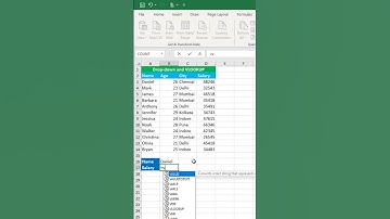 VLOOKUP formula with dropdown in excel
