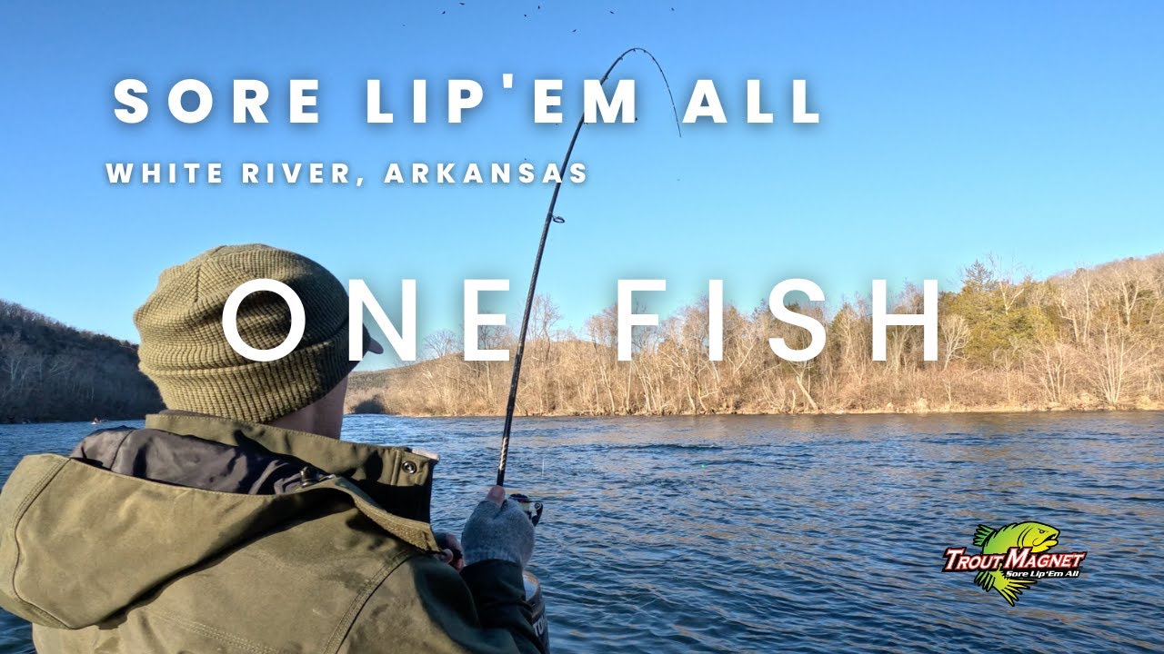 Trout Magnet Fishing on the White River  ONE BIG FISH to make a memory on  2-LB LINE! 