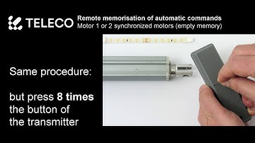 REMOTE MEMORISATION TRANSMITTERS - MOTOR