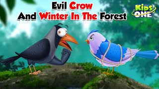 English Cartoon Stories | Evil Crow and Winter in the Forest Story | Cartoon Moral Stories