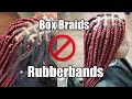 BEGINNER FRIENDLY Medium Box Braids NO RUBBERBANDS