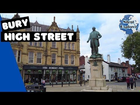 BURY - high street town centre - Walking Tour - UK