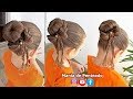 Penteado Infantil com coque e laço de cabelo