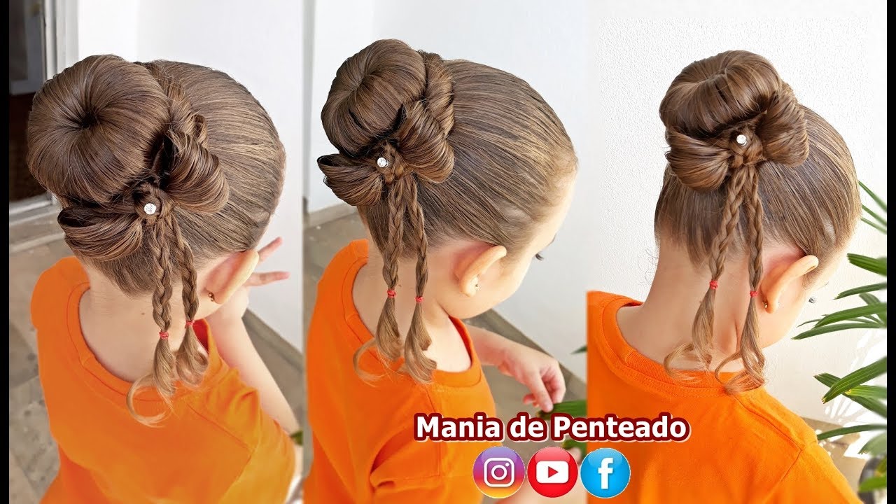 Hairstyle for girls with bun and hair loop - thptnganamst.edu.vn