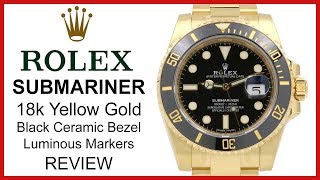 rolex submariner yellow gold black dial