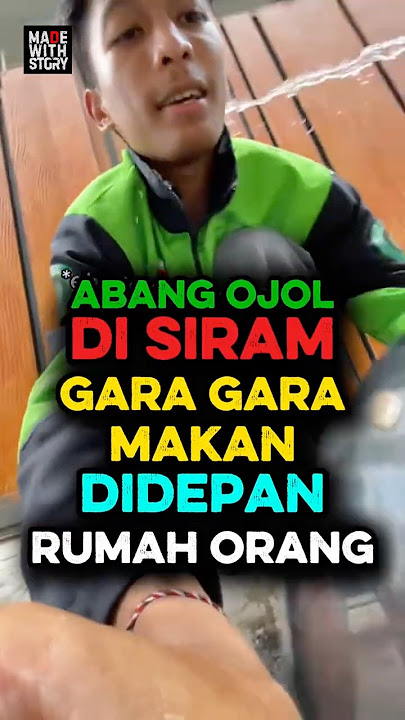 Wanita usir dan siram abang ojol gara gara makan di depan rumahnya. #ojol