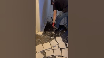 Fast tile removal by hand #satisfying #asmr #asmrvideo #asmrsounds #demo #home #diy #construction
