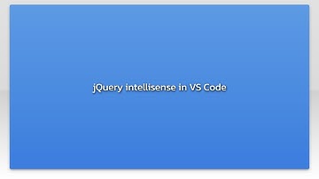 jQuery intellisense in VS Code