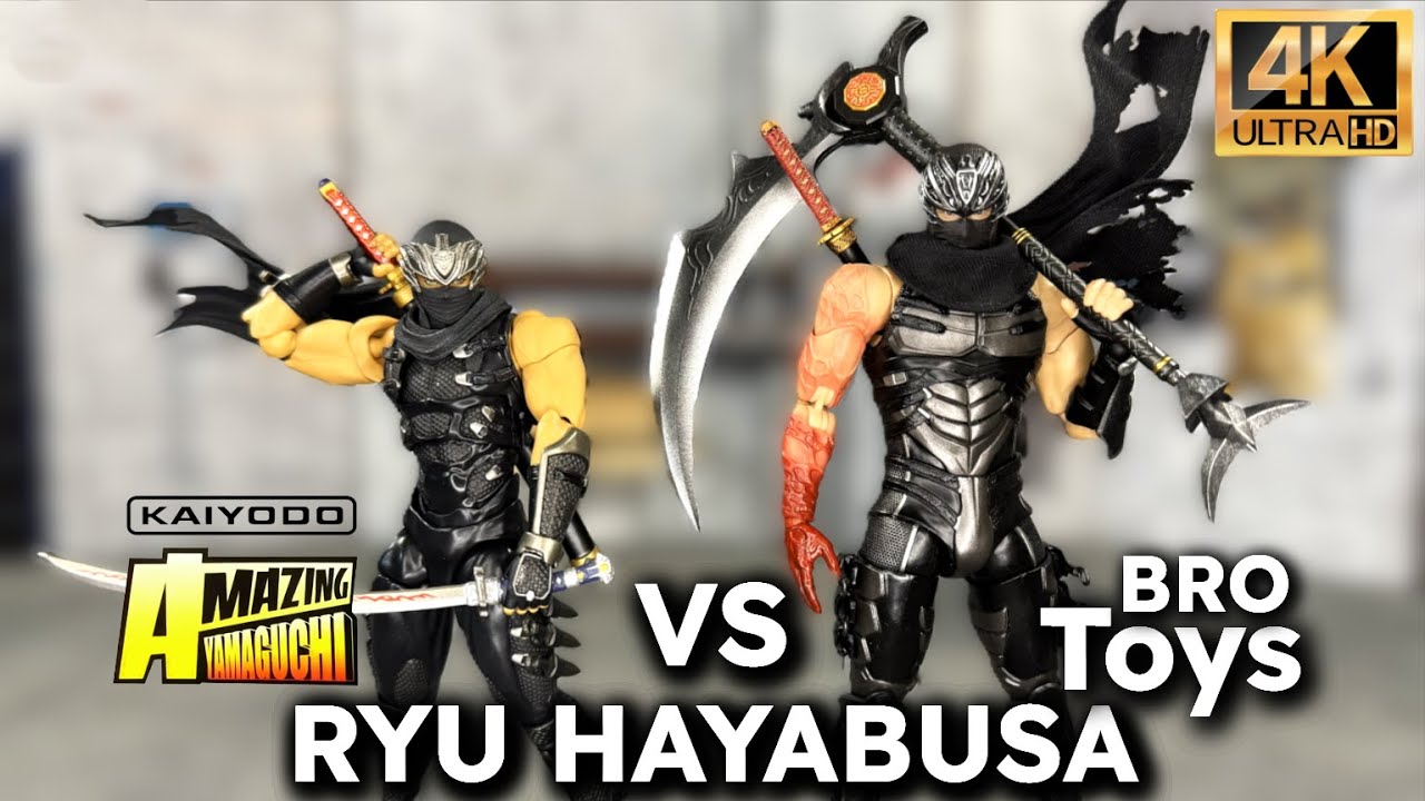 Amazing Yamaguchi vs BroToys Ryu Hayabusa Ninja Gaiden 1/12 action figure Unboxing Review COMPARISON