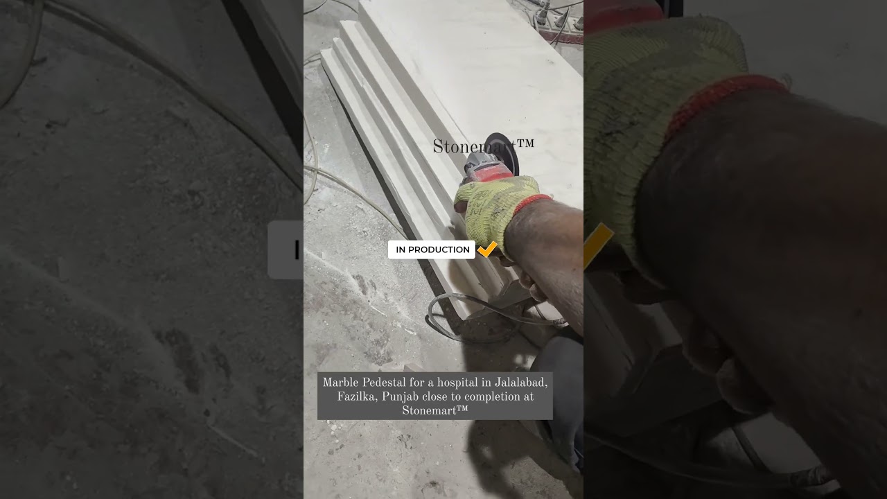 CARVING MARBLE PEDESTAL FOR BUDDHA STATUE AT STONEMART™ 