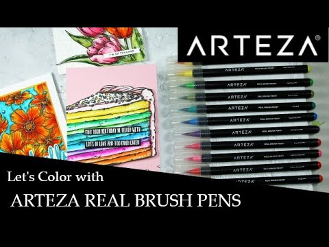 Coloring a Map with Brush Pens from Arteza 