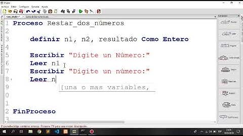 Resta de dos números con PseInt