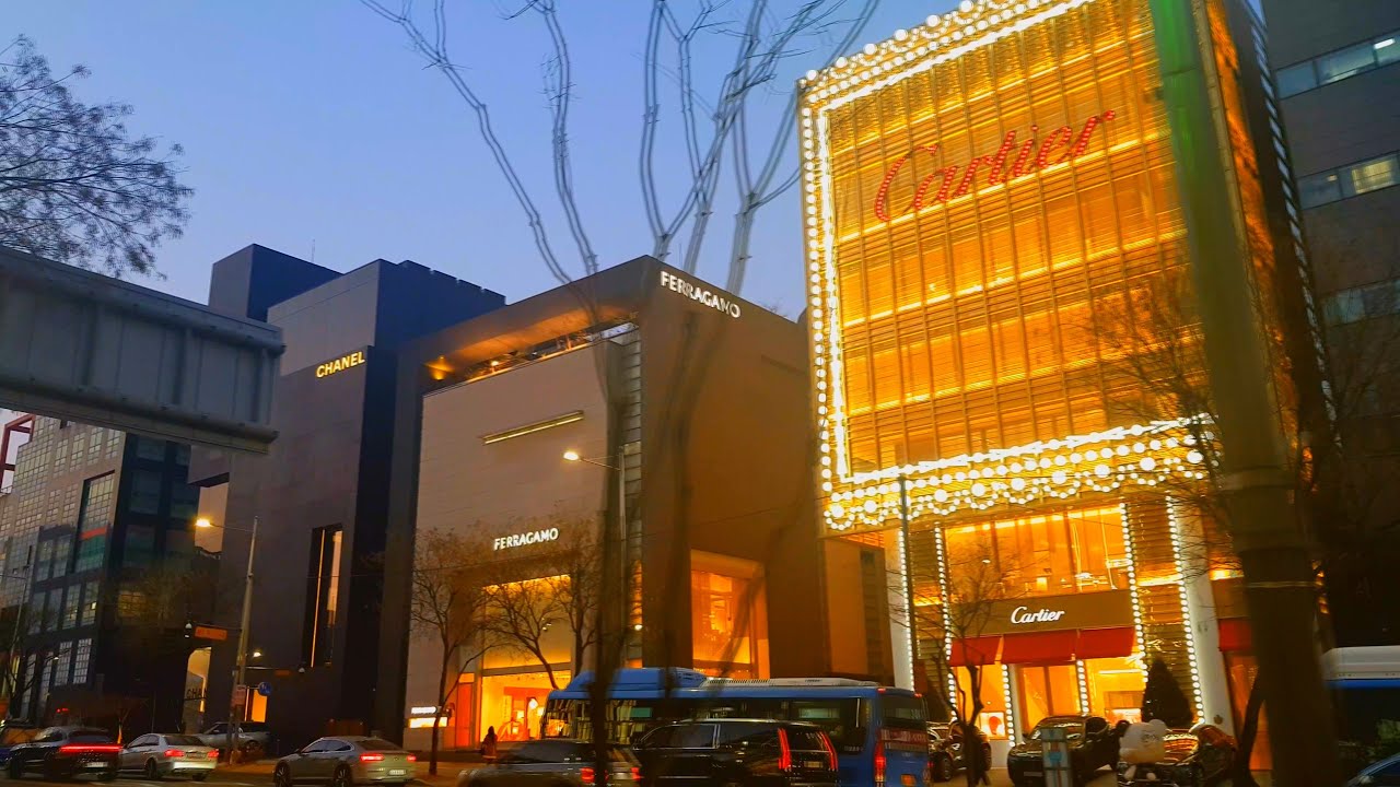 [4K] The most expensive shopping street in Seoul. Cheongdamdong