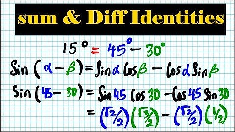 Vtext Algebra  Trigonometry Precalculus How to Apply the Sum and Difference Identities