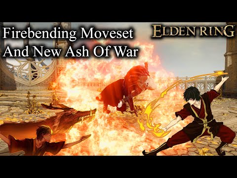 INSANE New FIREBENDING Moveset And Ash Of War Lightning Generation Added - Elden RIng Moveset Mod