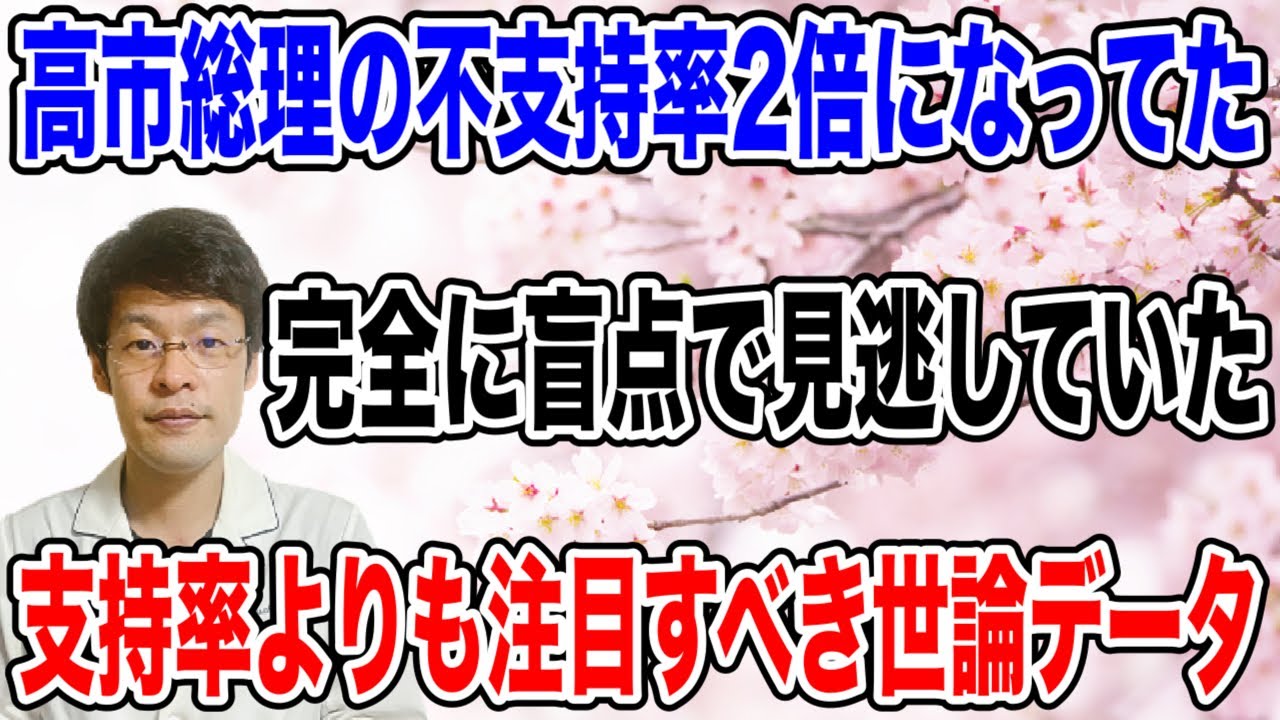 【見逃していた・・】高市総理の支持率よりも「不支持率」に注目だった！！実は不支持率は2倍に近くに！？