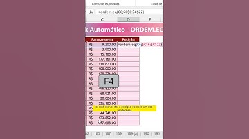 Rank no Excel com função Ordem.eq #excel #excelonline #ordem.eq #auladeexcelgratis #atalho