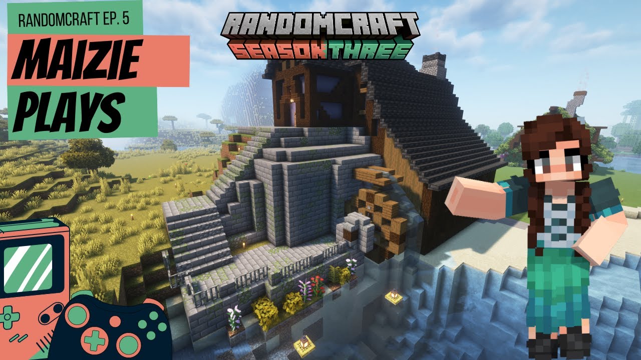 Randomcraft Season 3 Episode 5: Villager Trading Waterwheel Building