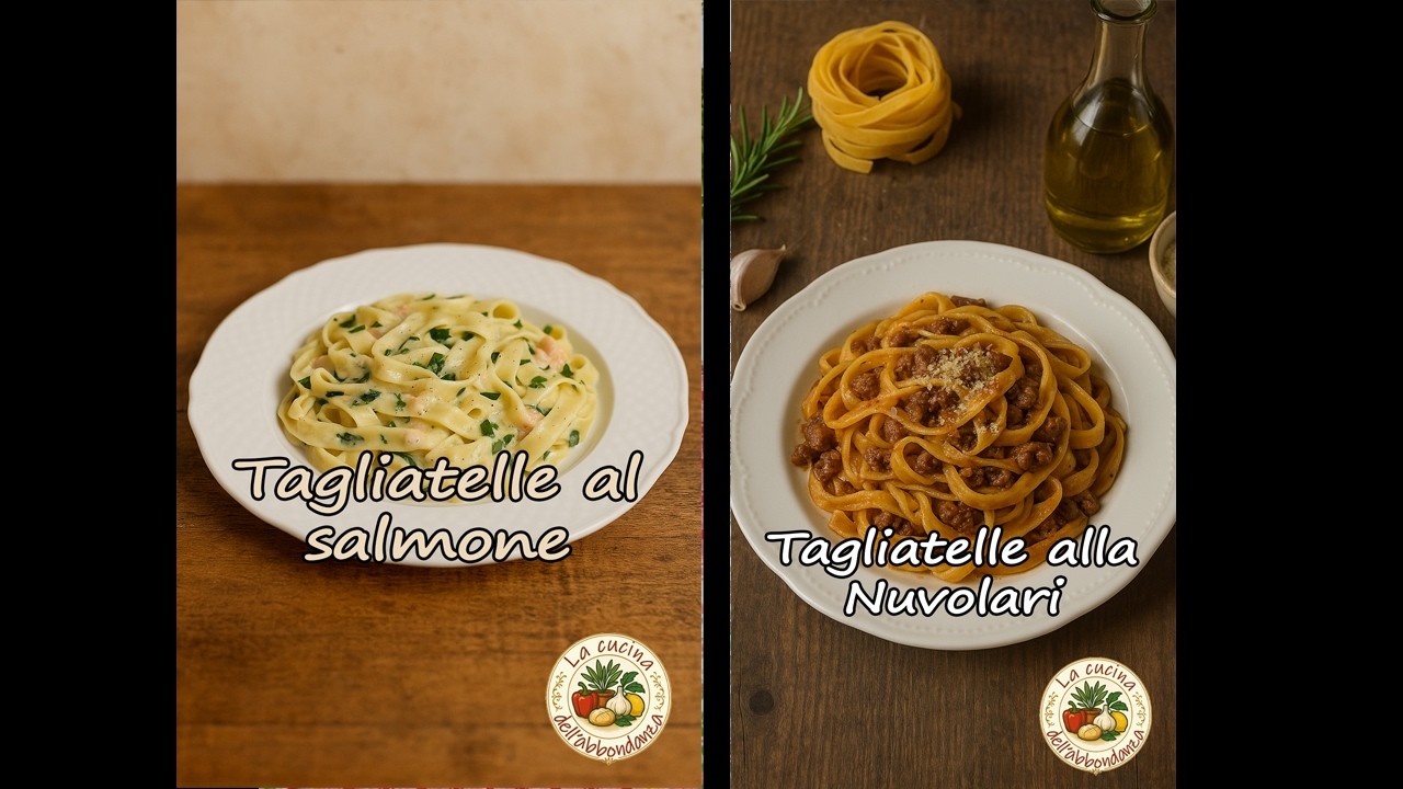Tagliatelle al salmone e Tagliatelle alla Nuvolari