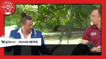 Queensland Auslan interpreter Mikey Webb hit with bird poo, handles it like a pro