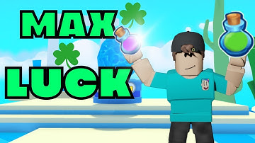 Hatching eggs with max luck in Roblox Tapping Simulator