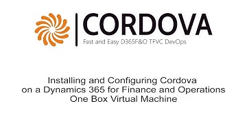 Installing and configuring Cordova. Fast and Easy D365F&O TFVC DevOps.