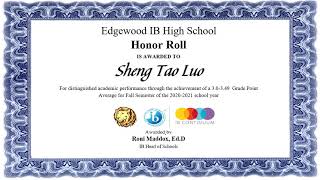 Edgewood High School- 2021 Spring Awards