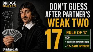 Partner Opened a Weak Two? Don't Guess - Use the Rule of 17