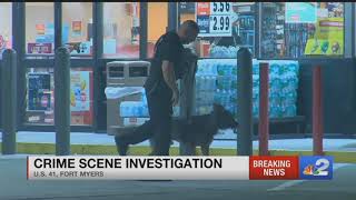 Deputies investigating crime scene at Fort Myers Circle K