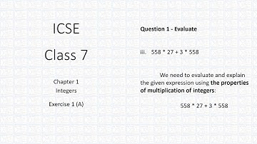 ICSE - Class 7 - Chapter 1 - Exercise 1A - Question 1
