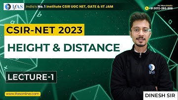 CSIR NET General Aptitude for Chemical Science 2023 | Height and Distance For General Aptitude