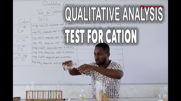 Qualitative Analysis of cation part 1. Chemistry Practicals