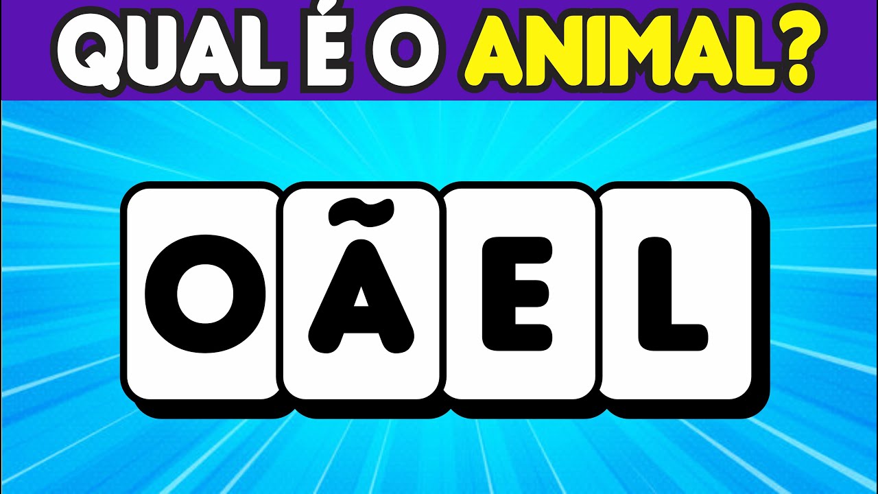 Adivinhe as Palavras ao Contrário 🐾 | 100 Nomes de Animais