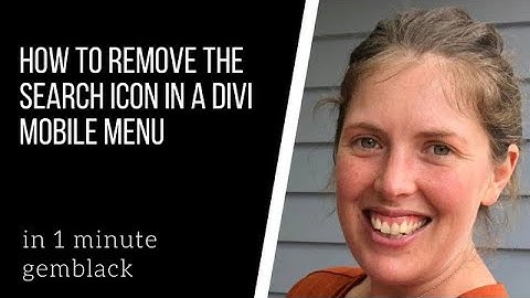 How to remove the search icon in the menu of a Divi WordPress website - super fast! - Gemblack