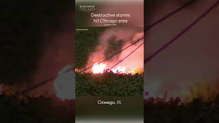 Power lines, trees fall as destructive storms hit Chicago area