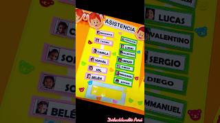 Cartel de asistencia,  para el colegio. Es interactivo y cada nombre viene con su foto #maestra #fyp