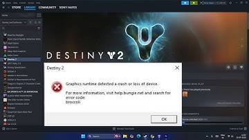 How to Fix Destiny 2 Error Code Broccoli Graphics Runtime Detected A Crash Or Loss Of Device On PC