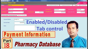 Pharmacy Database in access Part 18 -Payment Information ,Tabcontrol